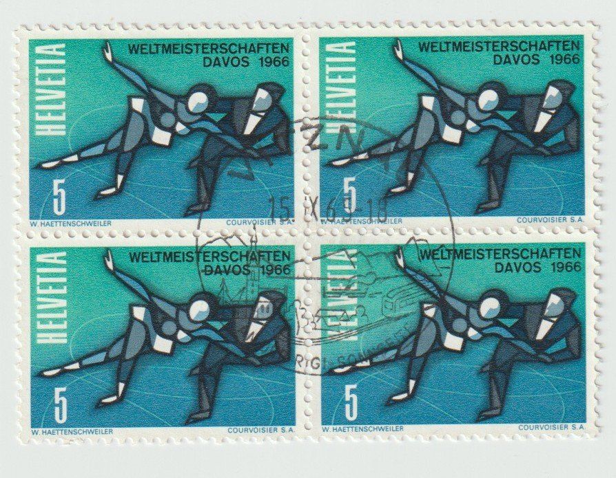 Tutti i francobolli: 1965 Eiskunstlauf WM Davos – Nuovo (secondo la descrizione) da Frauenfeld venduto da ottoleo 1