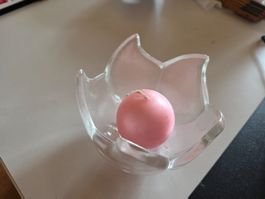 Tulpen Blumen Form Glas Kerzen Ständer Schale