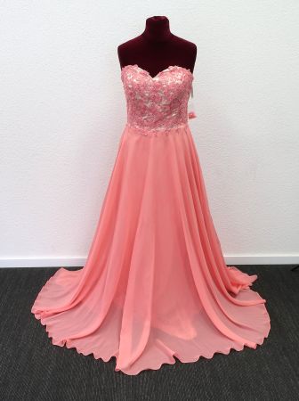 Elegantes Sommer-Abendkleid Korallrosa