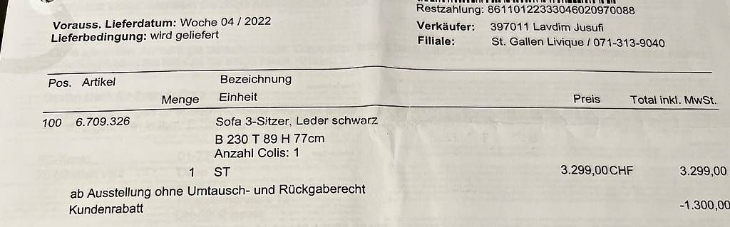 Livique Divani: Echtleder Couch Sofa schwarz – Usato da St. Gallen venduto da prolucian 4