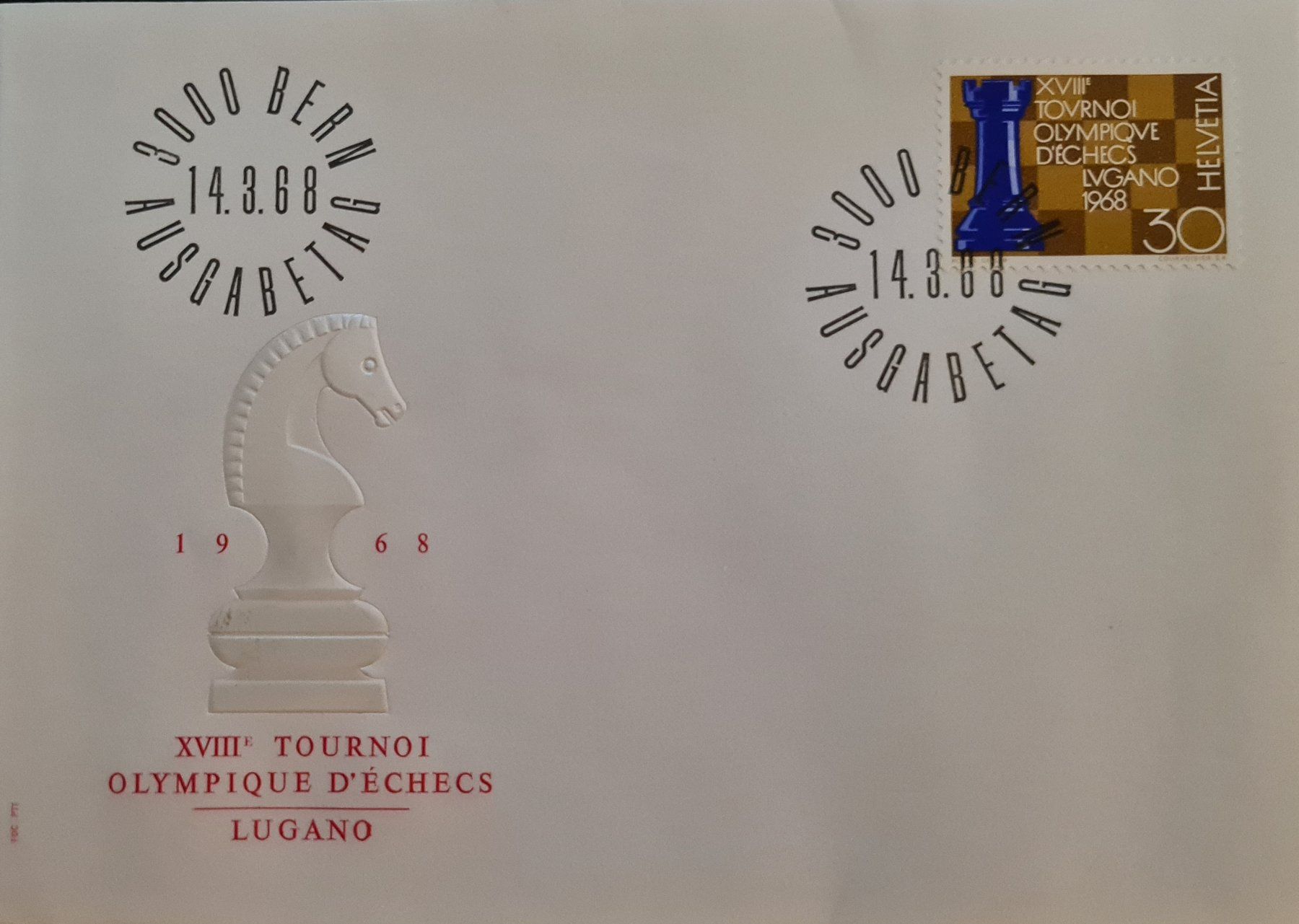 Tutti i francobolli: Schach Olympiade – Nuovo e nell'imballaggio originale da Lyss venduto da rochen54