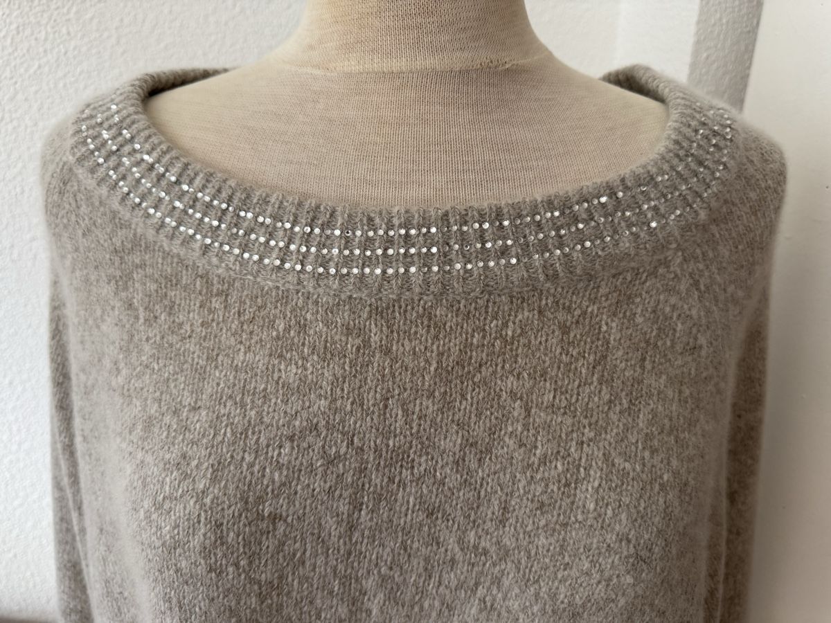 Max & Moi Maglioni & Felpe: Pull Max & Moi Paris 100% cachemire beige strass taille M – Nuovo (secondo la descrizione) da Morges venduto da sandy069 1
