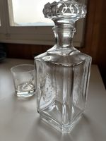 Kristall Karaffe mit 2 Gläser, Vintage!