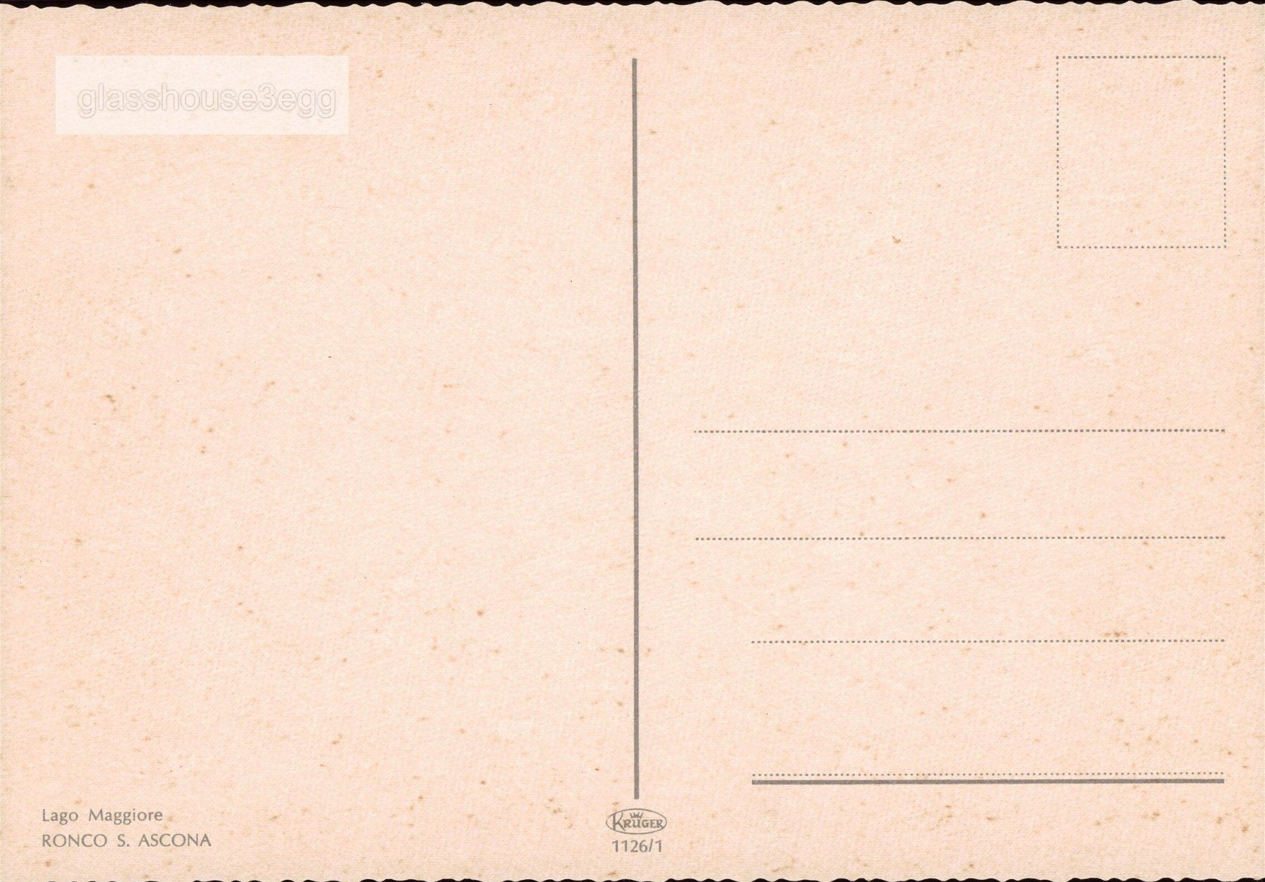 Cartoline postali: AK Lago Maggiore, RONCO S. ASCONA – Usato da Eggersriet venduto da glasshouse3egg 1