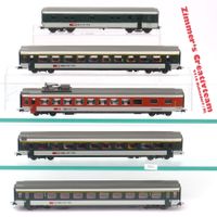 5 Roco SBB Schnellzugswagen, teilw. belebt, H0, GS