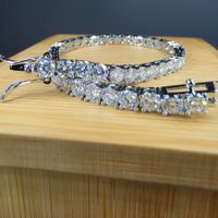 Bracelet argent avec diamants moissanite de 5,6 ct certifiés