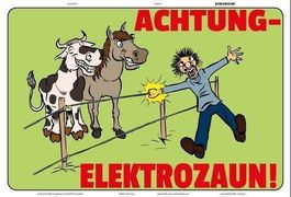 Blechschild-ACHTUNG ELEKTROZAUN