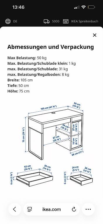 Schreibtische: Ikea Micke Schreibtisch  – Gebraucht aus Küttigen von san_2x92 4
