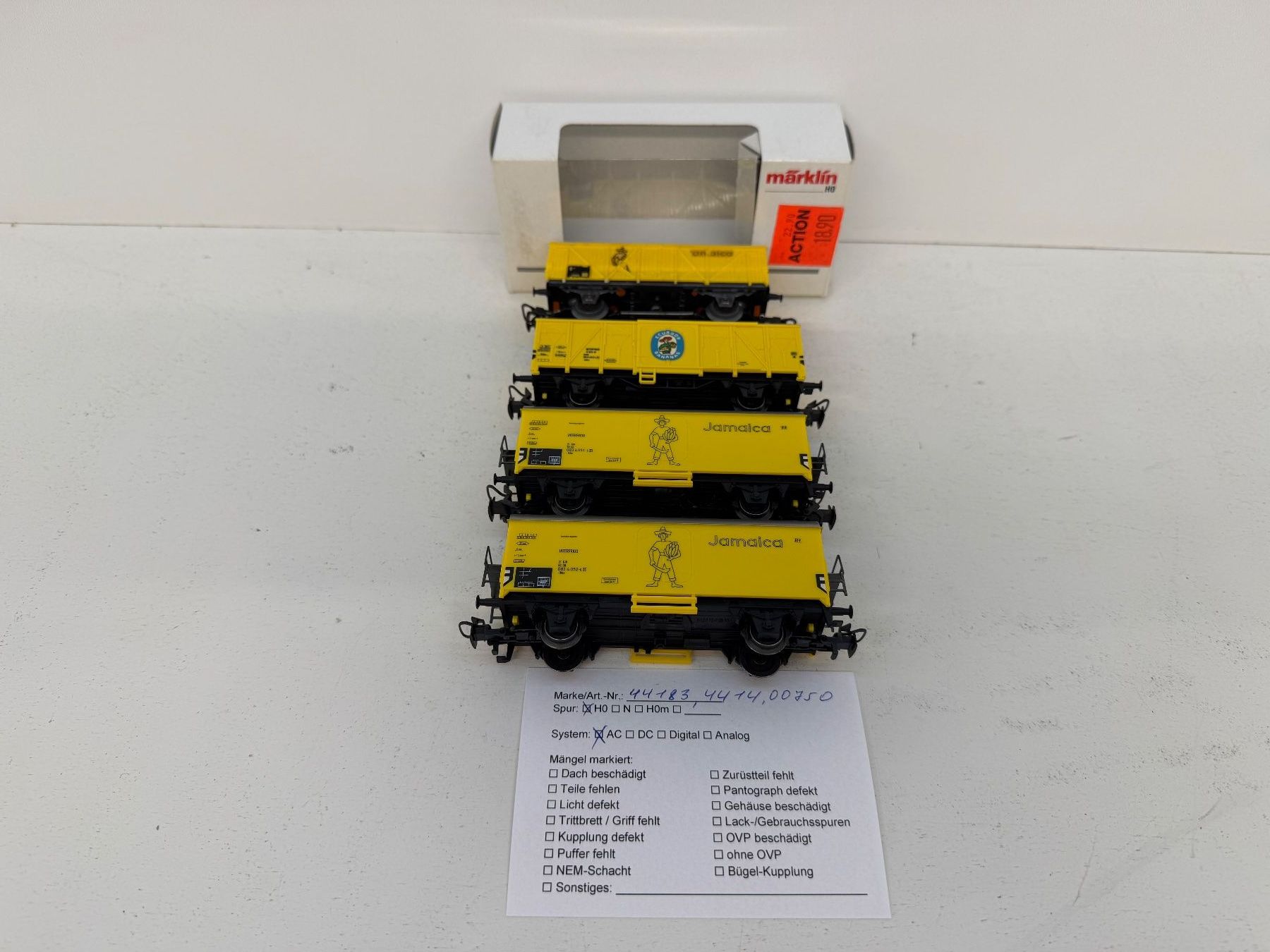 Märklin Modelleisenbahnen: Märklin 44183 + 4414 + 00750 Güterwagen Set DB – Gebraucht aus Büsserach von ModellbahnDepot 8