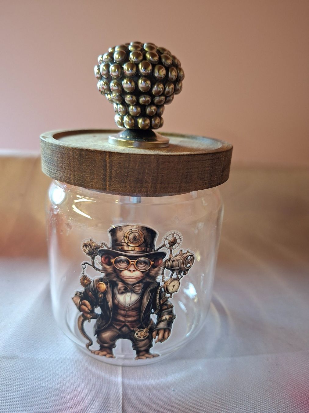 Alle Dekorationen: neu: Glasdose mit Affe Steampunk – Neu und originalverpackt aus Nassen von verrueckt