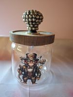 neu: Glasdose mit Affe Steampunk