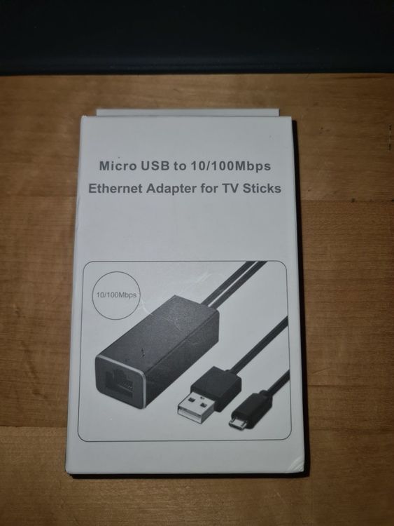 MicroUSB to Ethernet adapter for TV Sticks (Chromecast, ...) (Neu ...