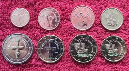 Euro KMS Zypern 2023, lose, alle 8 Münzen, 1 Cent - 2 Euro