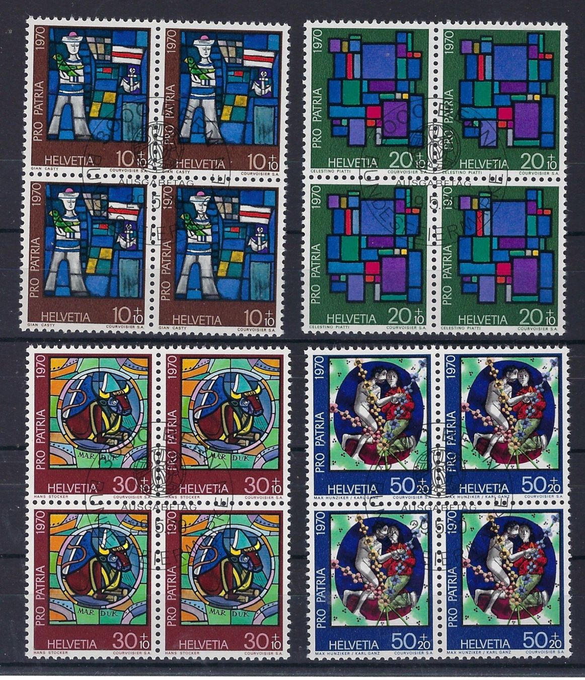 Tutti i francobolli: 1970 Viererblocks  Pro Patria ET.   15925 – Usato da Lunden venduto da Animus999