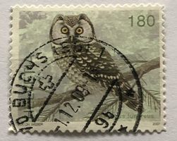 Nr. 1239 Dauermarken Einheimische Vögel Raufsskauz GESTEMPEL