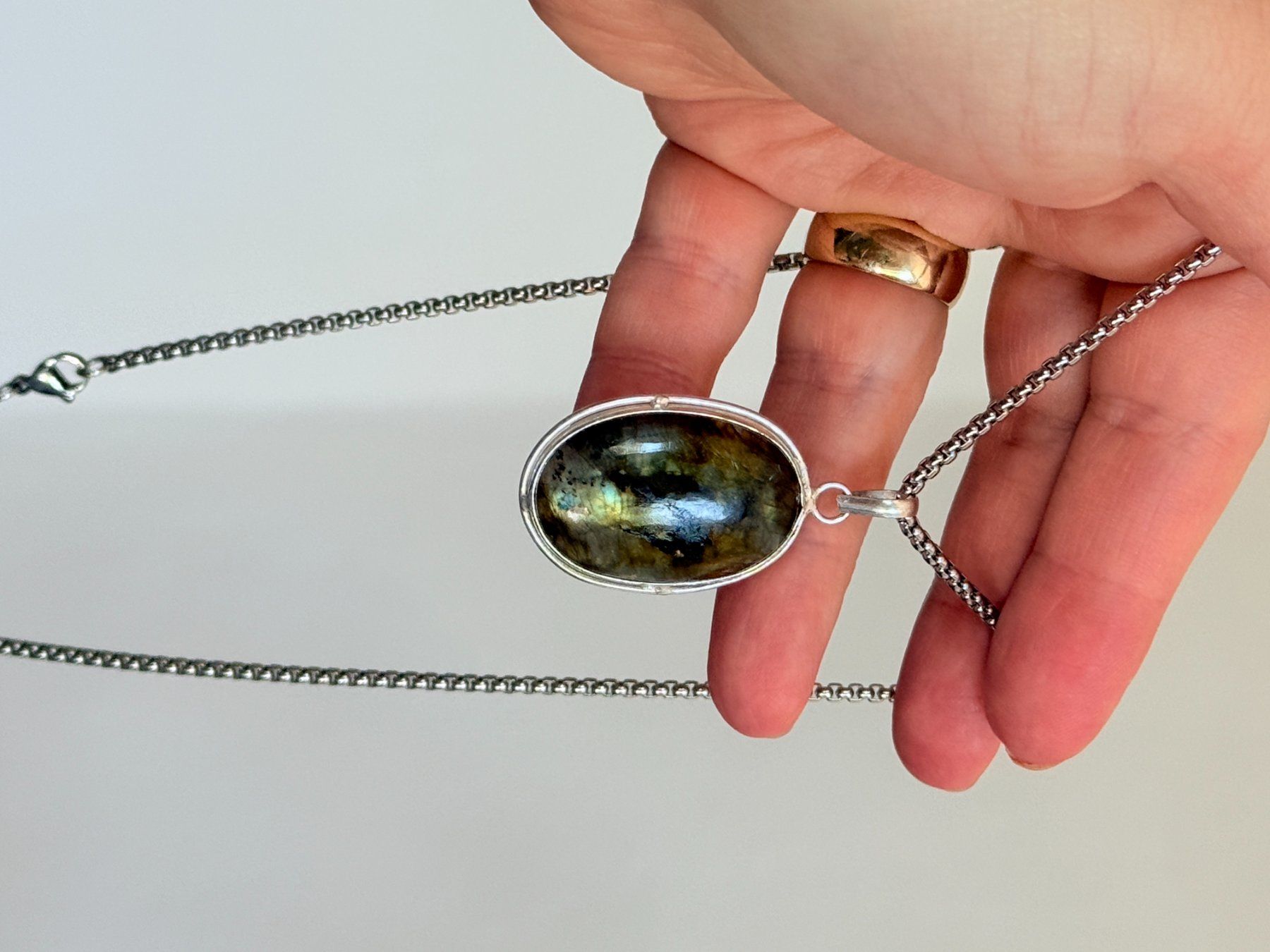 Ketten: Collier Labradorite , bijou chic et tendance ! – Neu und originalverpackt aus Genève von AWWA 8