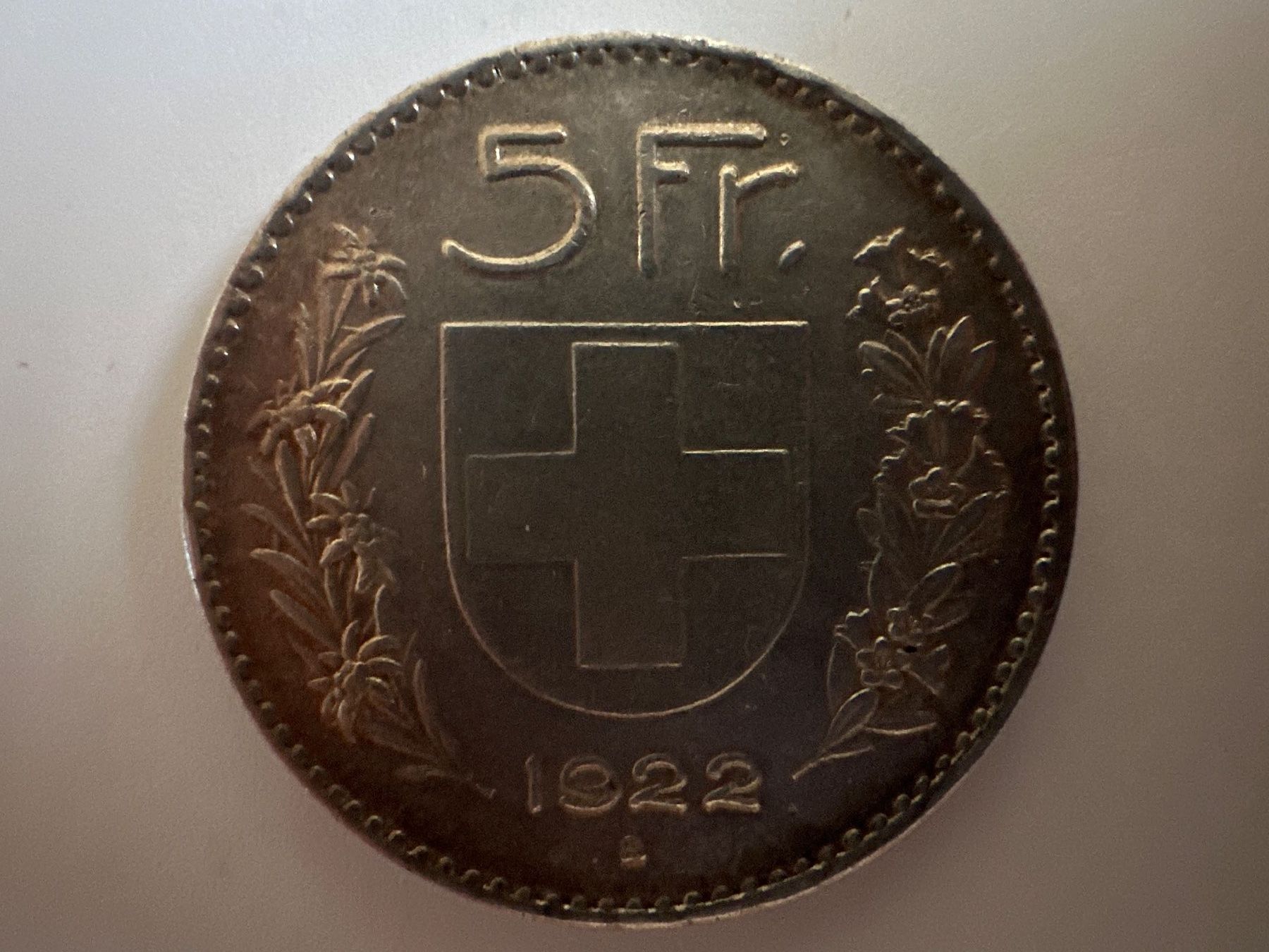 Toutes les monnaies: 5Fr 1922 – D'occasion à Erlach par gubbe1