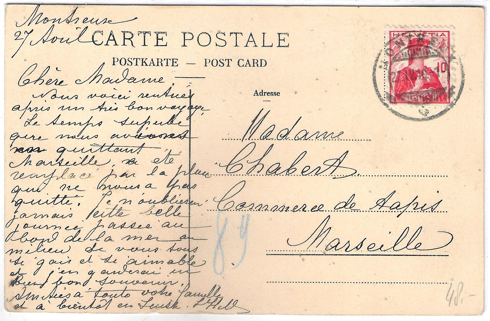 Cartoline postali: Salvan - Rue et Eglise - animee – Usato da Ettingen venduto da Kartenplanet 1