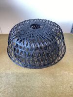 Lampenschirm geflochten schwarz Ø ca. 50 cm neu - Wiitergäh