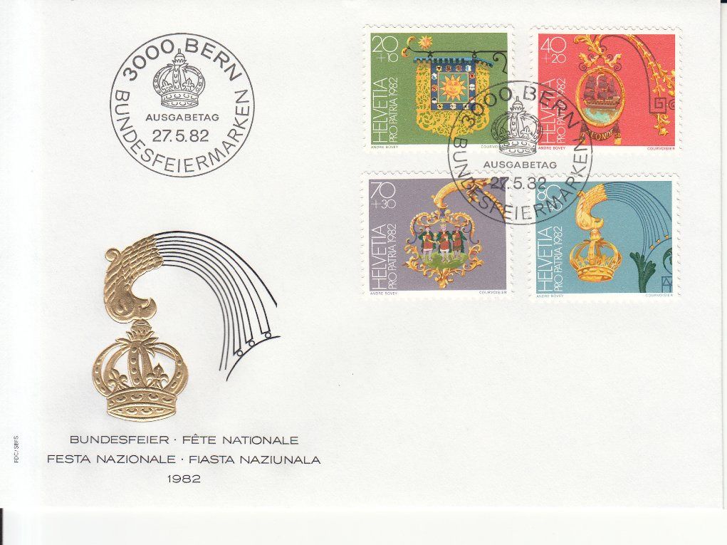 Alle Briefmarken: SBK B194 - B197 FDC – Gebraucht aus Bürglen TG von StampGraf
