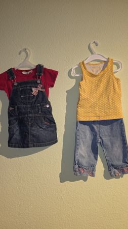 Süesses Sommer-Set, Jeansli & Shirt jeans-rõckli und T-Shirt