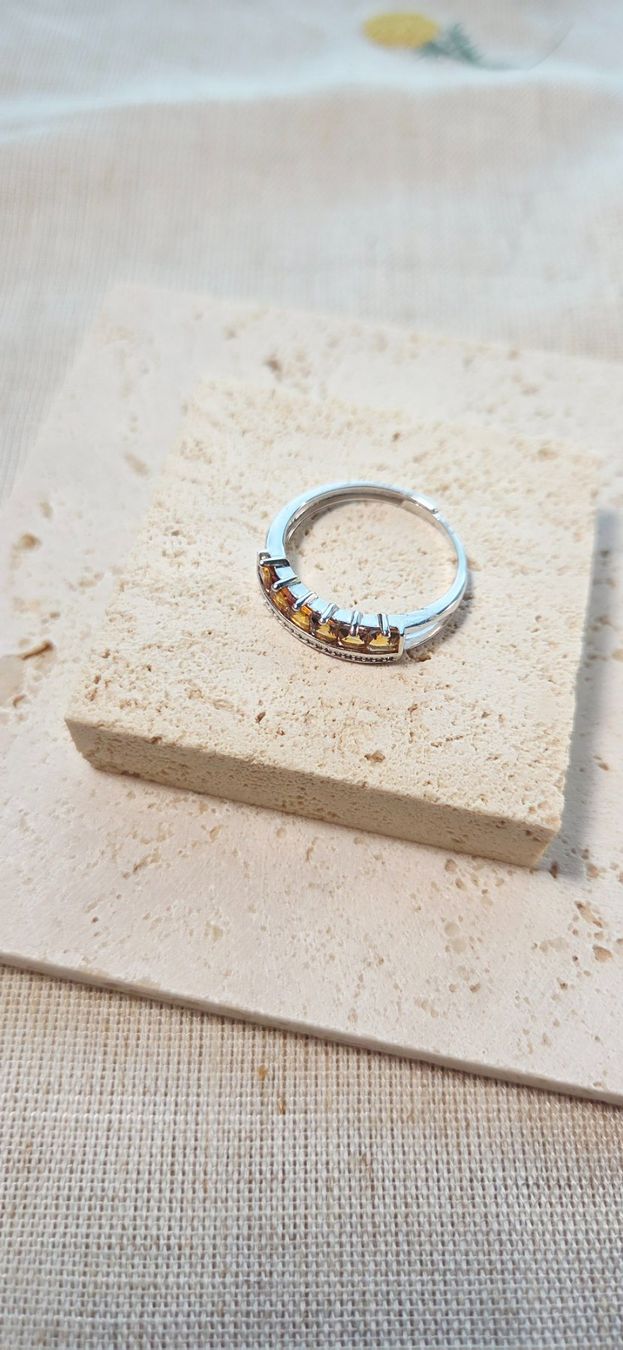 Anelli: NEW - S925 Citrine Ring (Adjustable) – Nuovo (secondo la descrizione) da Zürich venduto da cin_wcf6 5