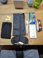 Reise-Set Swissair Schlafmaske Zahnbürste Jetlag Soother (J)