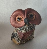 Eule Figur ist aus Naturstein Handgemacht siehe Foto