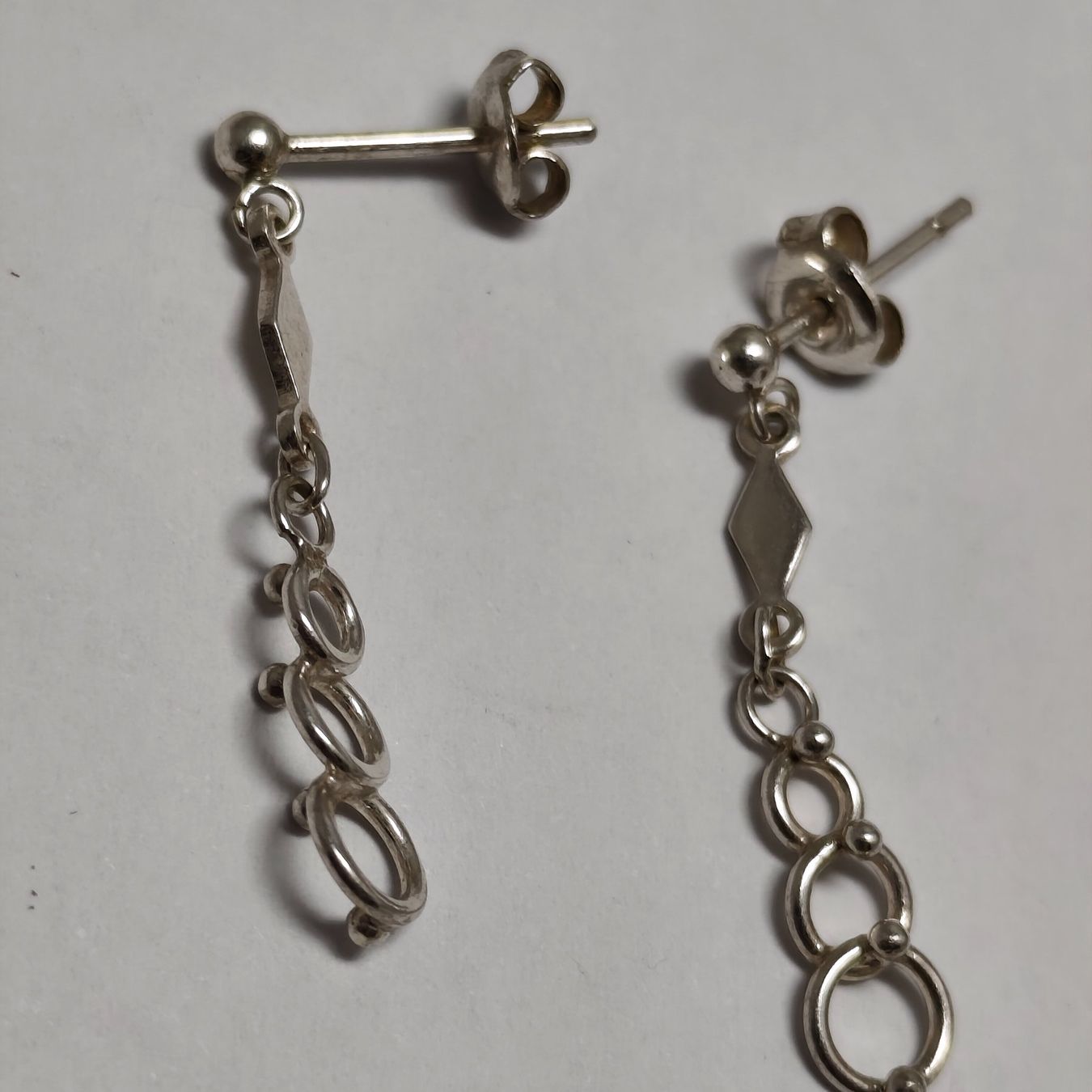 Orecchini pendenti & Orecchini a lobo: Vintage Silver silber Stud Earrings Boucles d'Oreilles #A4 – Usato da Châtelaine venduto da Tropic.Watch2 1