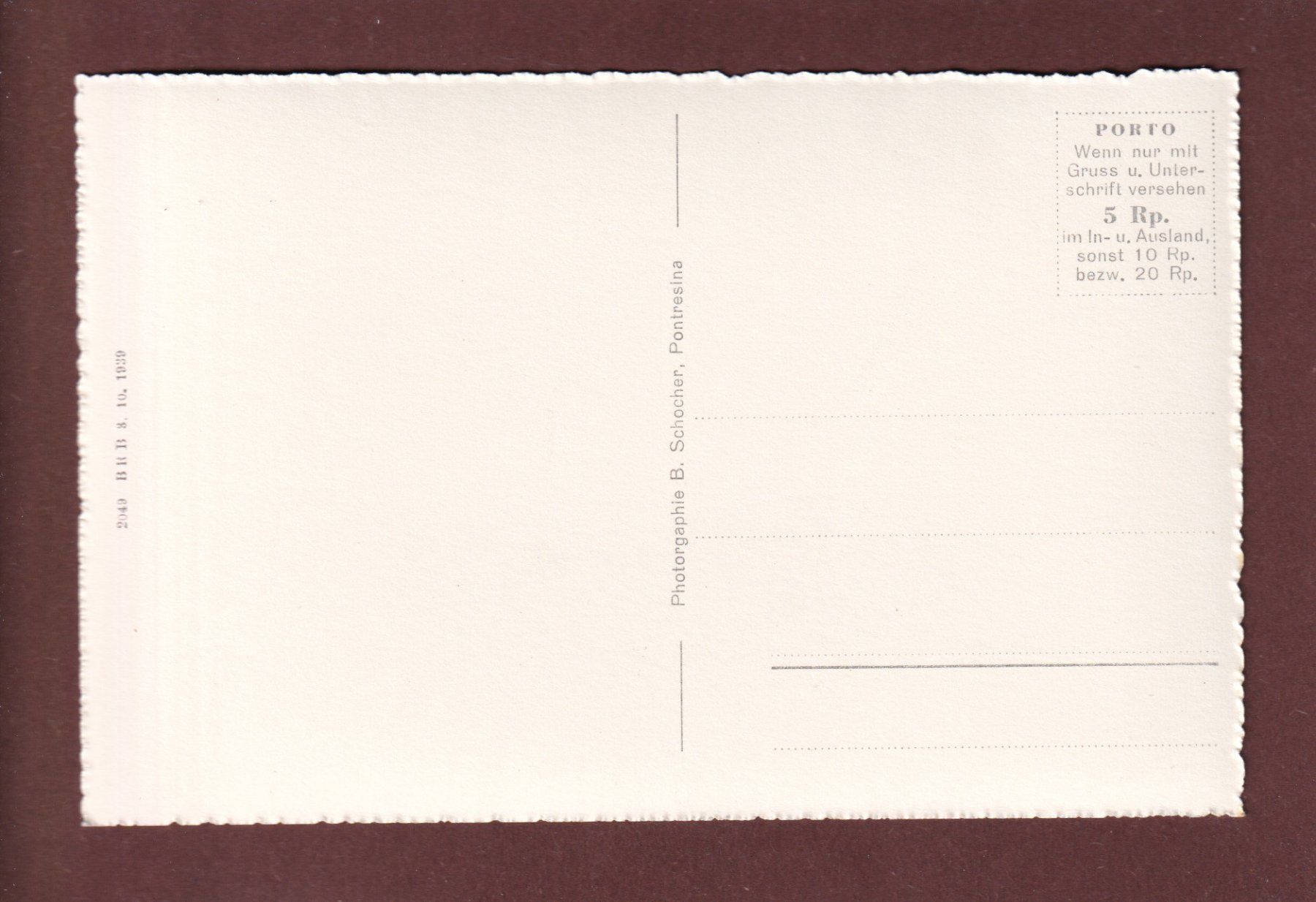 Cartoline postali: PONTRESINA - Sta Maria – Usato da Pully venduto da nicecards 1