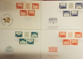 B67) K51-54, S69-72, 4 Illustrierte FDC Selten