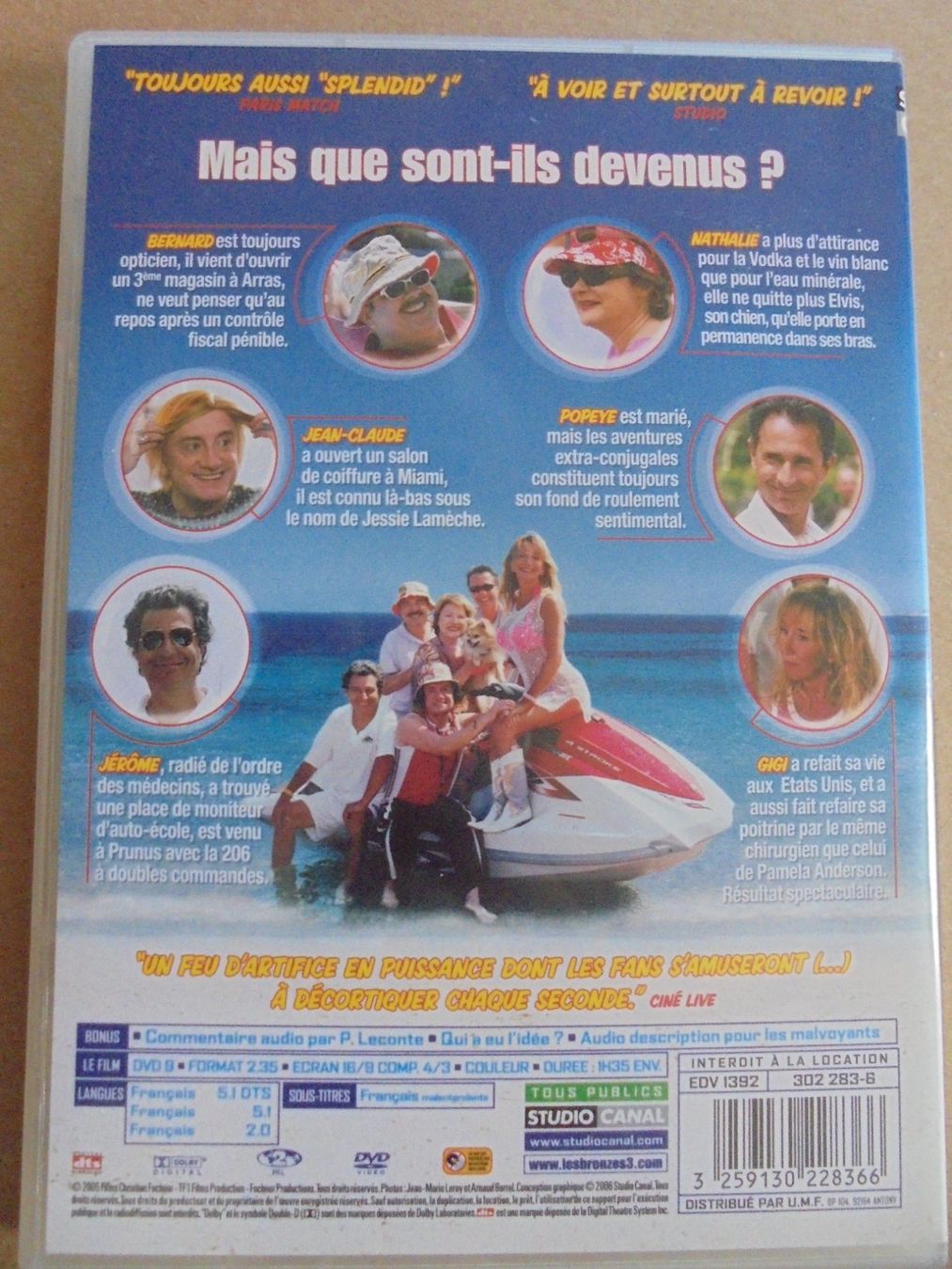 Alle DVDs: Les Bronzés 3 " Amis pour la vie "  / DVD – Gebraucht aus Crissier von Promopost 1