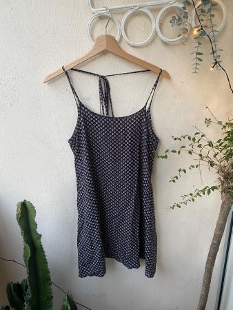 Brandy Melville Robe bleu imprimé avec fines fleurs T.U.