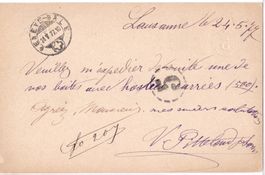 Genève-Bâle parfait cachet 1877 sur CP 5c de Lausanne