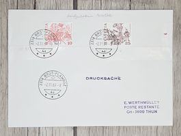 CL09 Enveloppe + Timbre Suisse 1987
