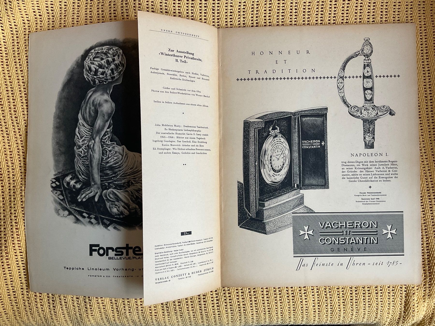 Riviste & Magazine: Du Heft Nr. 9 September 1949 – Usato da Zürich venduto da Tolima194 1