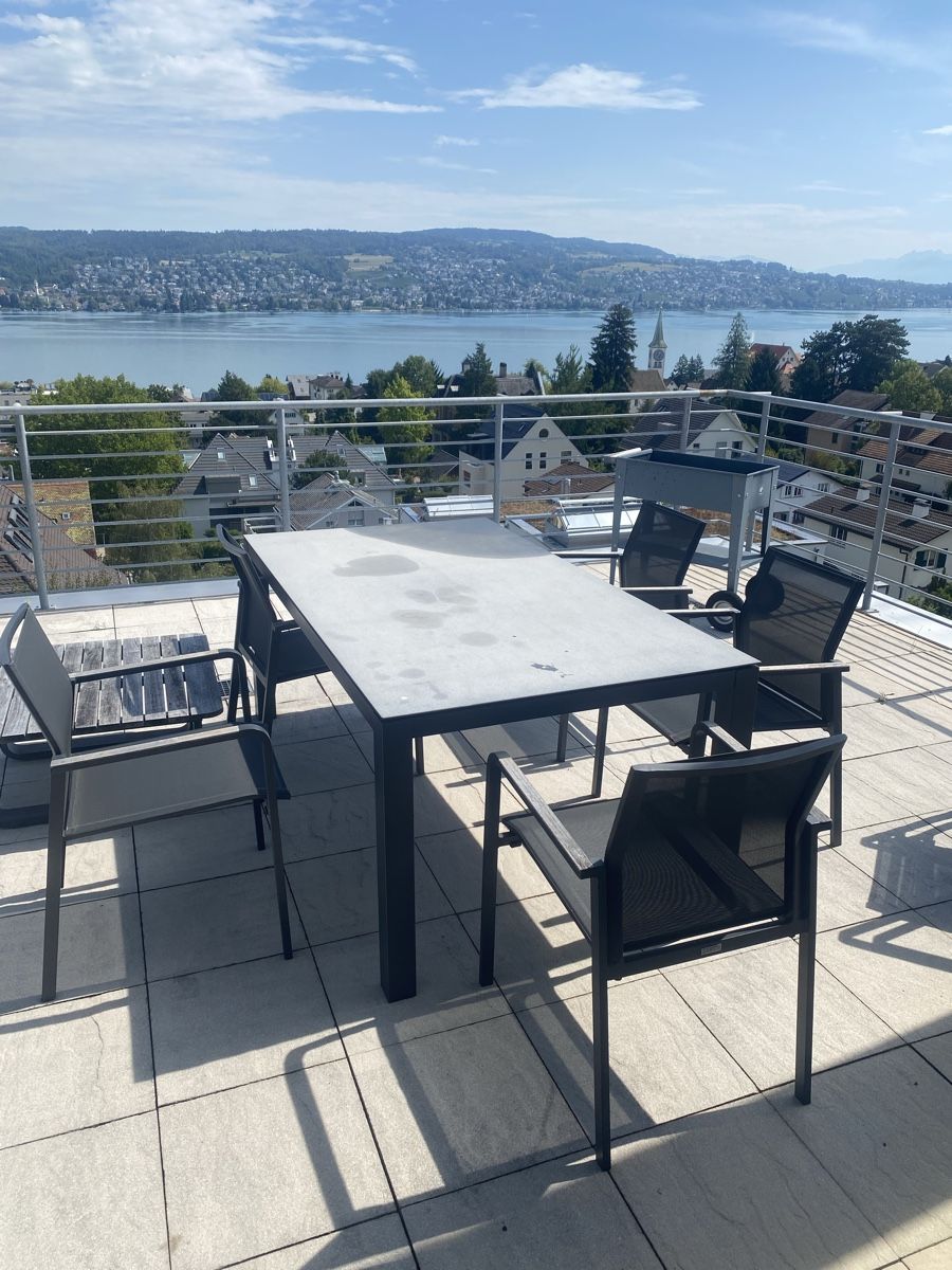 Set di tavolo e panche: Zebra Garten Tisch mit Stühlen – Usato da Greifensee venduto da kre_7c77
