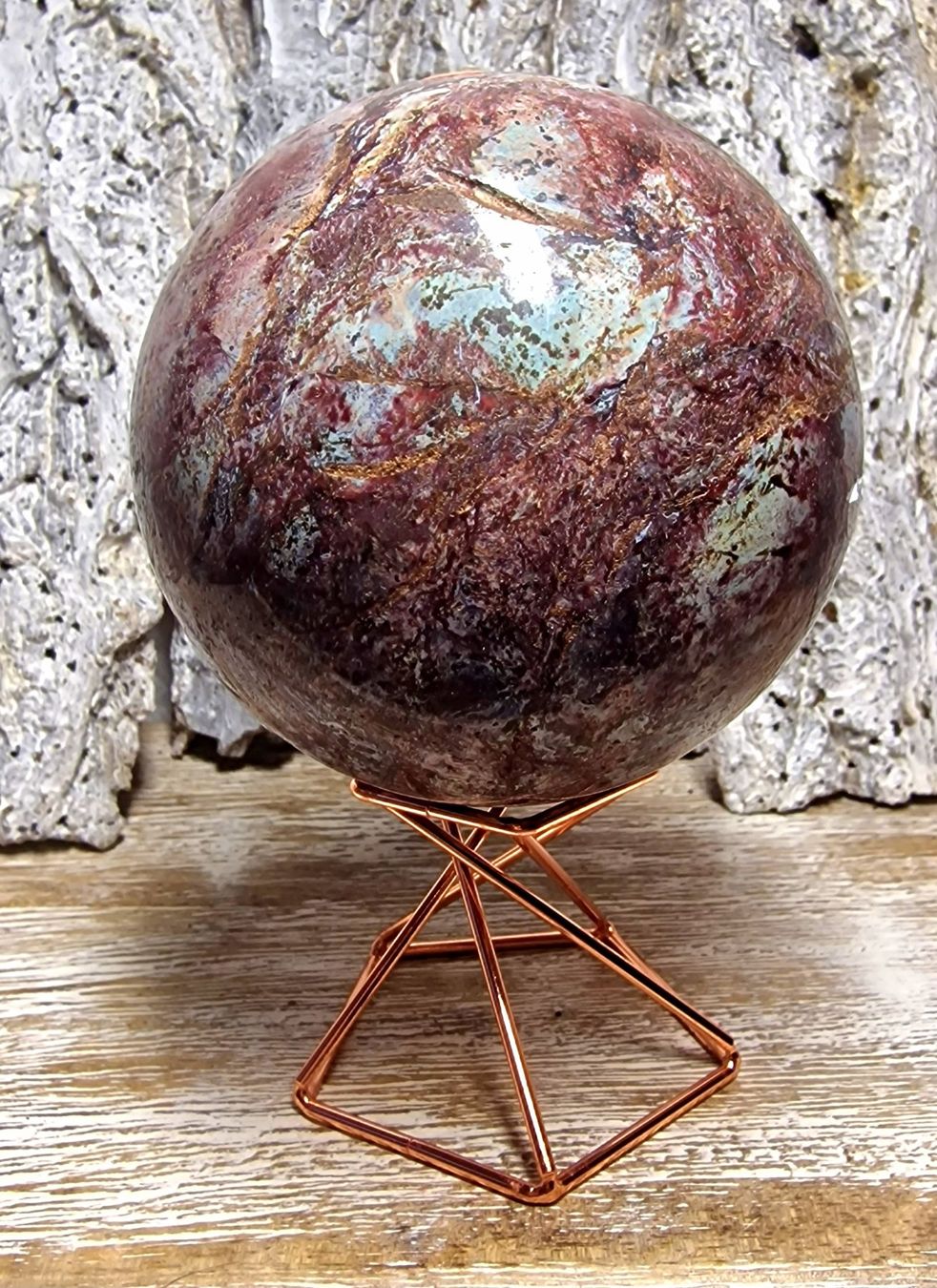 Minerali & Pietre curative: Einzigartige Jaspis Kugel 82mm 687g – Nuovo (secondo la descrizione) da Matzingen venduto da Shay_Crystalz 2