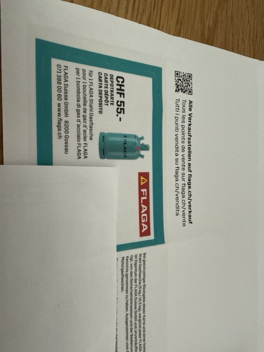 Apparecchiature e tecnologia a gas: Depotkarte Flags Stahl Gasflasche – Nuovo (secondo la descrizione) da Steinhausen venduto da Qualifly2022