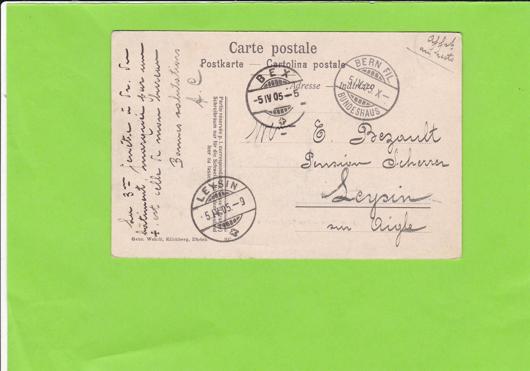 Cartoline postali: Bern-Das Bundespalais – Usato da St. Peterzell venduto da neckertal 1