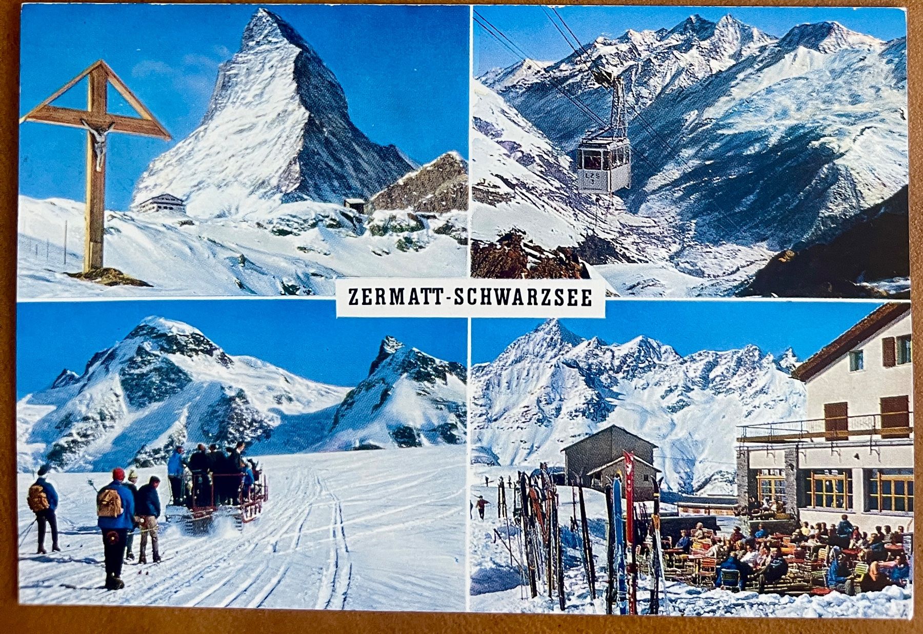 Cartoline postali: ZERMATT - Schwarzsee, télécabine..  1975 – Usato da Lutry venduto da Ediego