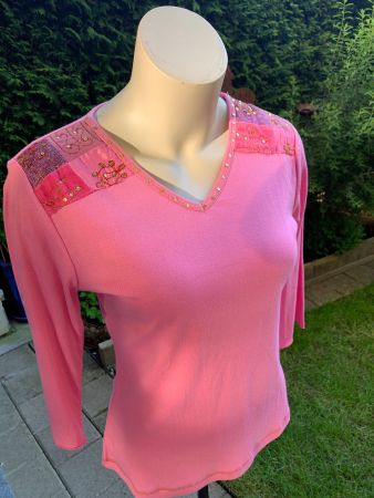NEU: Rosa/pink; indisch, Baumwoll/Shirt Boom Baba