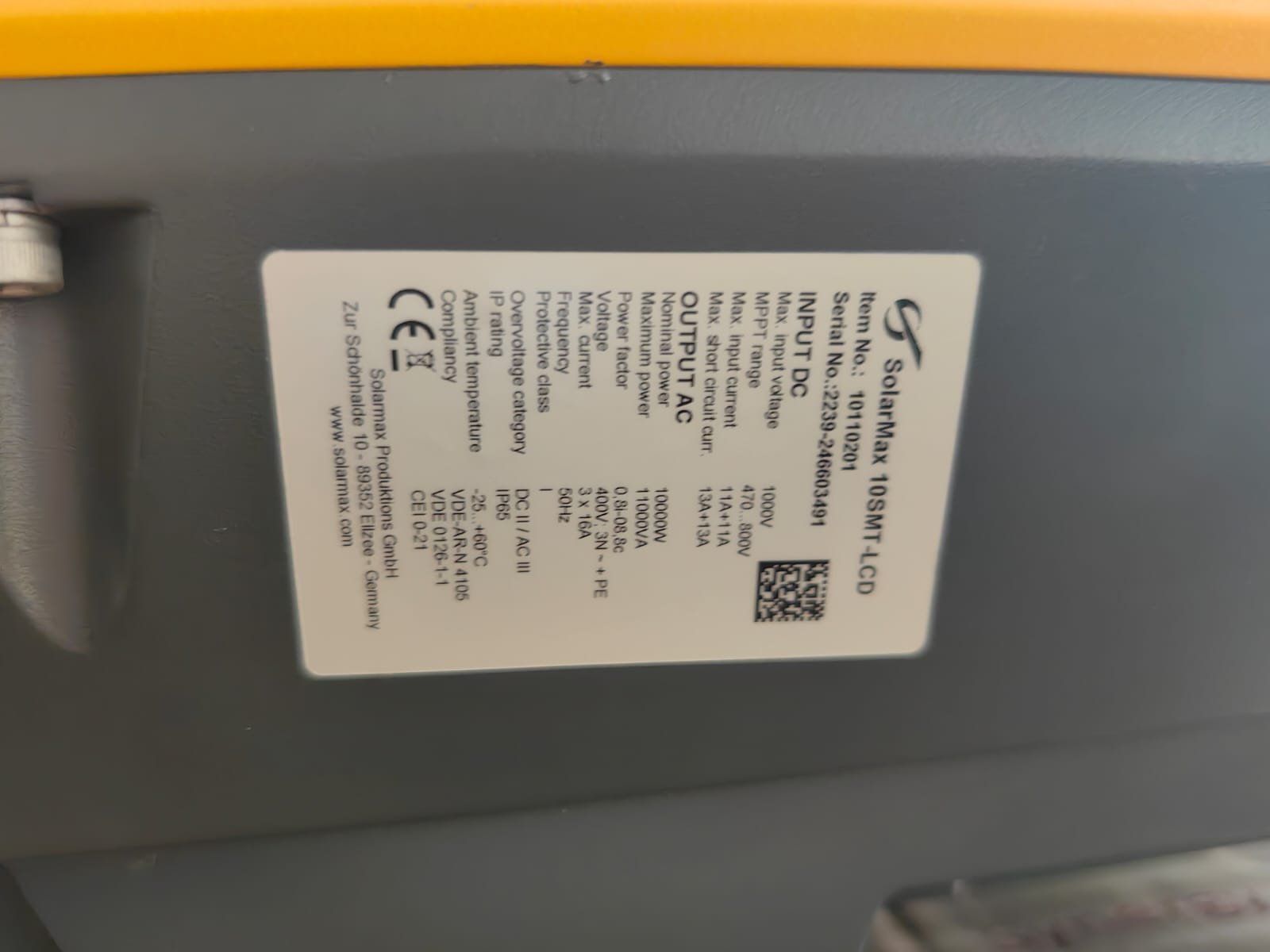 Inverter: Solarmax 10SMT-LCD Wechselrichter – Usato da Ormalingen venduto da sopra_energie 2