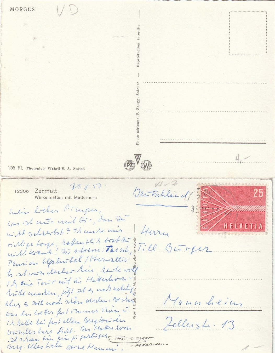 Cartes postales: 10 verschiedene ältere Schweizer Ansichtskarten – D'occasion à Rupperswil par Ema10 1