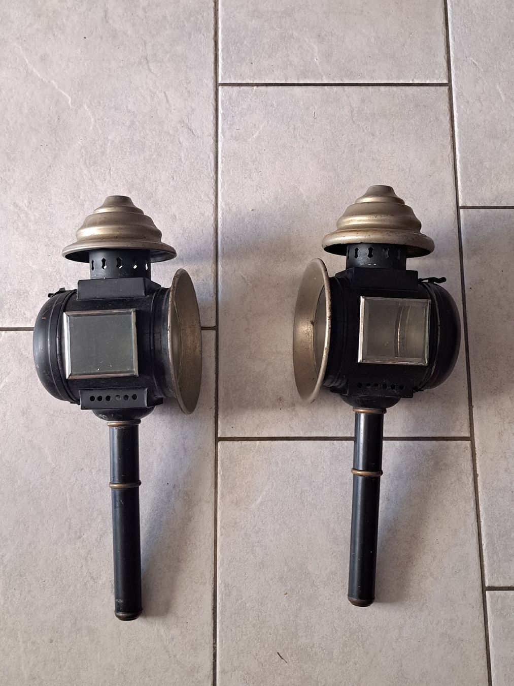 Lampade: Paar kutschen Lampen antik – Usato da Wettingen venduto da ML03 1