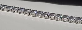 Bracciale da donna con zirconi cubici color argento