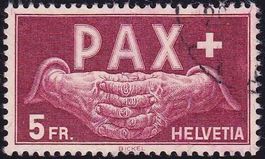 1945, 5 FR. PAX Nr. 273, feiner Eckstempel, fehlerfrei.