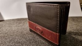 Portemonnaie aus Leder in dunkel braun