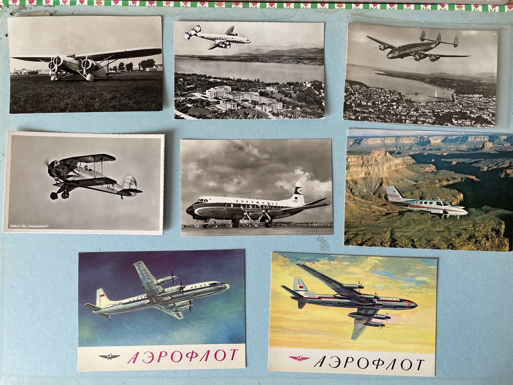 Cartoline postali: 24 AK verschiedene Flugzeuge – Usato da Zürich venduto da stzepp