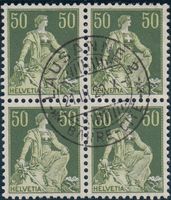 113 im Viererblock mit Stempel Lausanne 2 21.3.1929